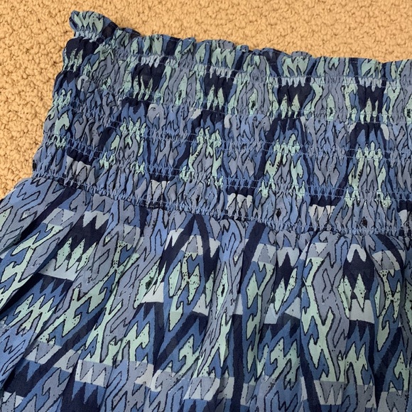 Flirty Joe Crinkle Mini Skirt, Ocean/royal Blue, Size XL - Picture 3 of 9